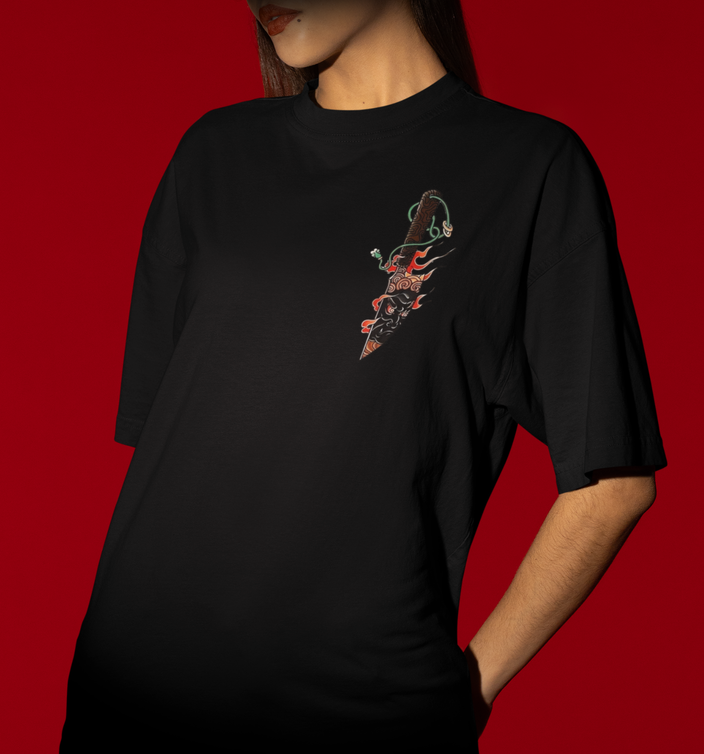 Fudo Myo Knife Oversized T-Shirt